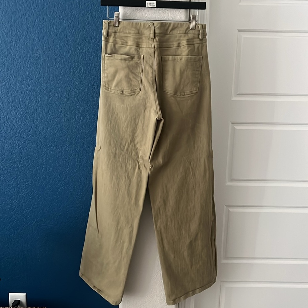 bohme WIDE LEG JEANS Stylish green/khaki Denim Jeans, high rise size 29 - Picture 3 of 3